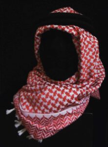 Middle Eastern Red & White Kafiya with Aqal Rope