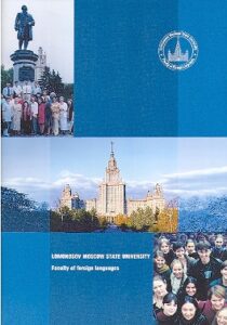 LOMONOSOV MOSCOW STATE UNIVERSITY faculty of foreign languages