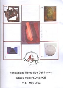 Fondazione Romualdo Del Bianco NEWS from FLORENCE n 5 – May 2003
