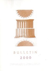 BULETIN 2000 Faculty of Architectural Engineering, Budapest University of Technology and Economics.
