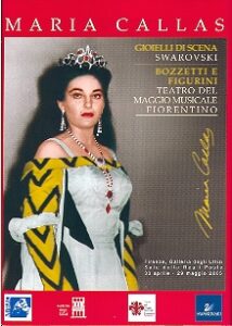 MARIA CALLAS. Gioielli di scena Swarovski. Bozzetti e figurini Teatro del Maggio Musicale Fiorentino.