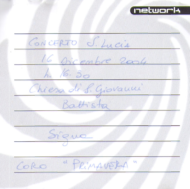 CONCERTO S. LUCIA – 16 DICEMBRE 2004 – CHIESA DI S. GIOVANNI BATTISTA A SIGNA