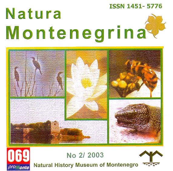 NATURA MONTENEGRINA, No. 2/2003