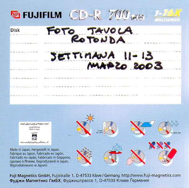FOTO TAVOLA ROTONDA, SETTIMANA 11-13 MARZO 2003