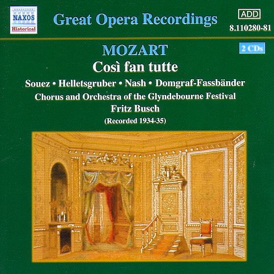 GREAT OPERA RECORDINGS: MOZART – Cosi fan tutte