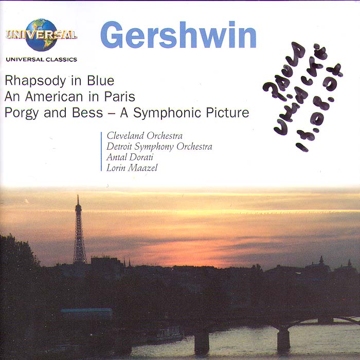 Rhapsody in Blue, An American in Paris, Porgy and Bess – A symphonic Picture