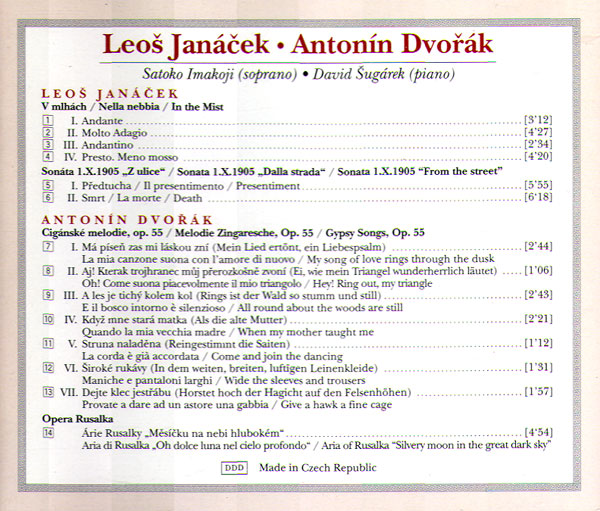 Leos Janacek, Antonin Dvorak