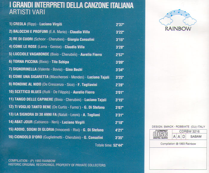 I grandi interpreti della canzone italiana