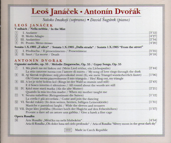 Leos Janacek, Antonin Dvorak