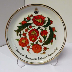 Decorated porcelain plate from Turkey