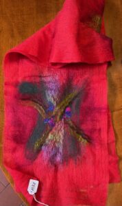 Felted textile (red)