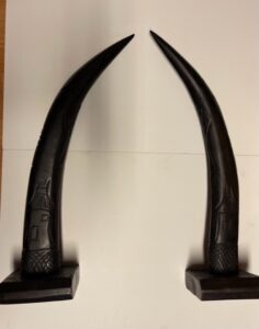 Ebony elephant tusks