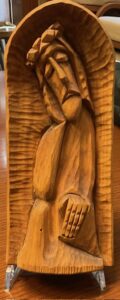 Statuette of Jesus, wood, handmade