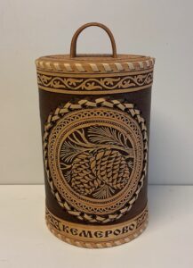 Tues, birch bark box