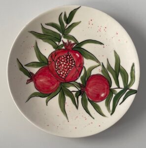 Piatto con melagrana
